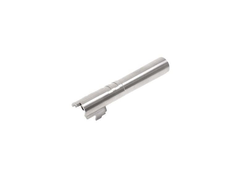COWCOW Technology Steel Threaded Outer Barrel For Tokyo Marui Hi-Capa 4.3 GBB Series Silver .45 marking