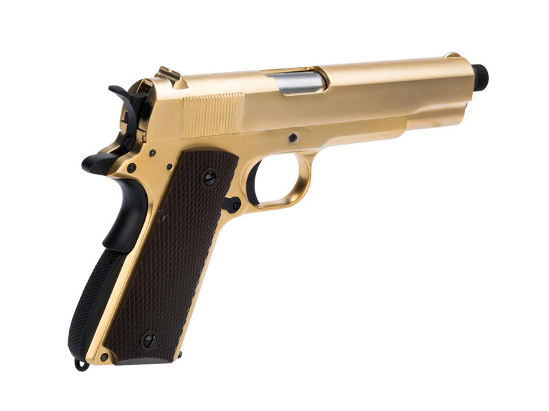 WE-Tech Full Metal 1911A1 US Government Airsoft GBB Pistol with Brown Grip
