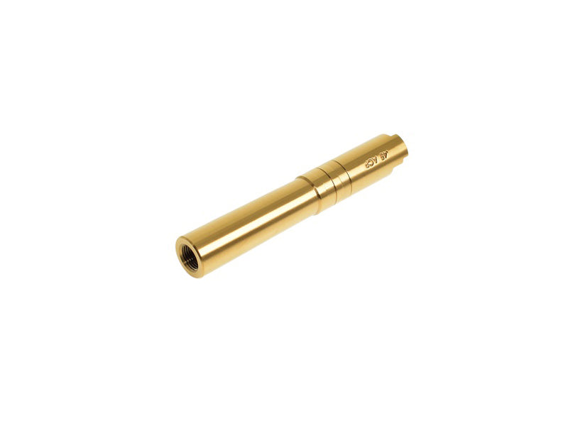 COWCOW Technology Steel Threaded Outer Barrel For Tokyo Marui Hi-Capa 4.3 GBB Series Gold .45 marking