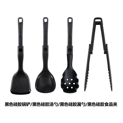 AWADA outdoor camping portable folding 3 tableware kitchen utensils soup spoon fish shovel rice spoon