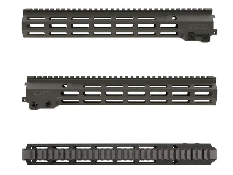 Z-Parts 13.5 inch Mk16 Handguard For GHK M4 GBB Rifle Midnight Green