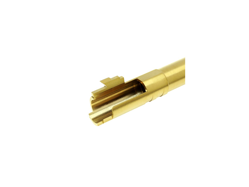 COWCOW Technology OB1 SS Threaded Outer Barrel Gold For Tokyo Marui Hi-Capa 5.1 GBB Series .45 marking