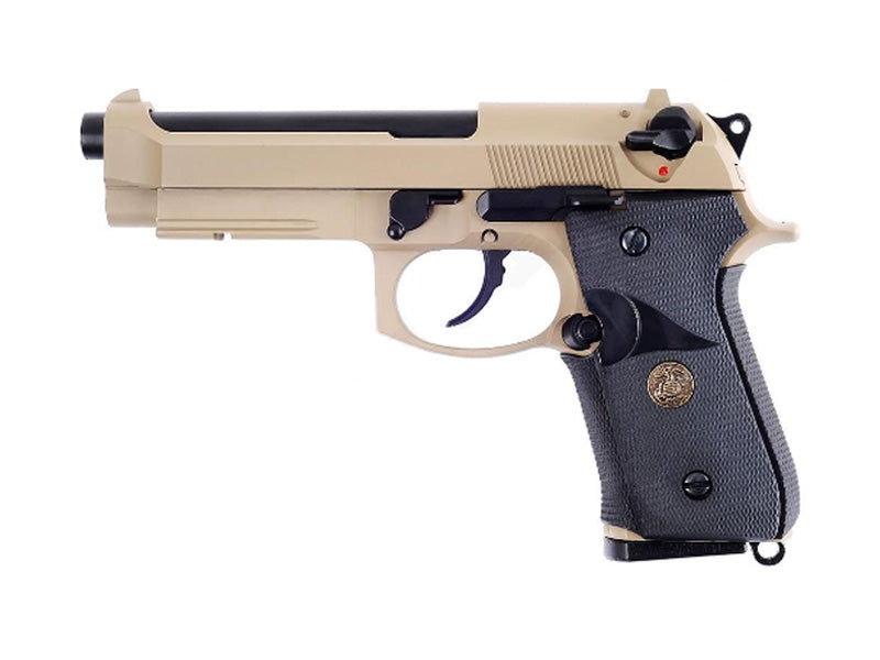 WE-Tech Fully Metal M9A1 Airsoft GBB Pistol with Rubber Grip