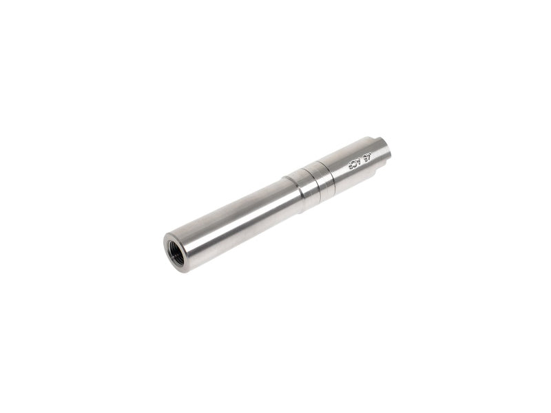 COWCOW Technology Steel Threaded Outer Barrel For Tokyo Marui Hi-Capa 4.3 GBB Series Silver .45 marking 