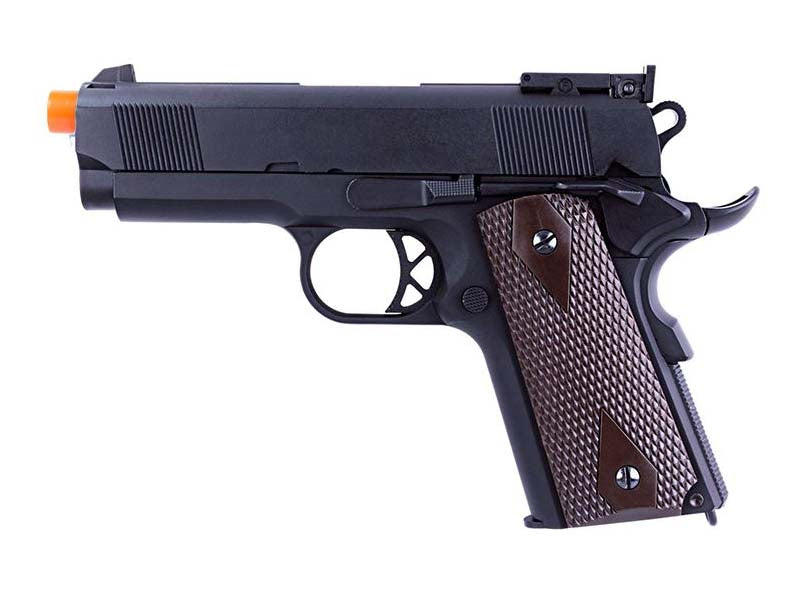 WE-Tech E003B Full Metal Type B Mini 1911 Airsoft GBB Pistol With Brown Grip