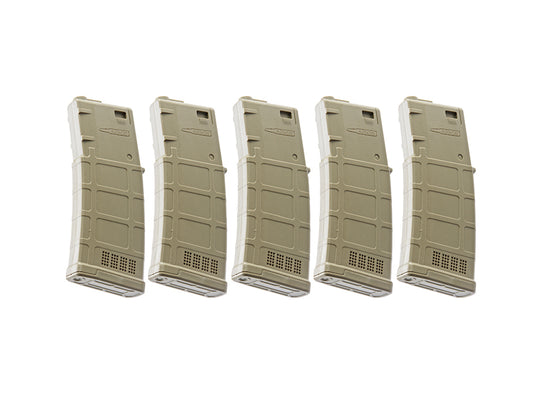 ARES M16/M4 AMAG AEG Mid-Cap 130rds Magazine 5pcs/Set