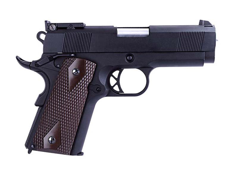 WE-Tech E003B Full Metal Type B Mini 1911 Airsoft GBB Pistol With Brown Grip