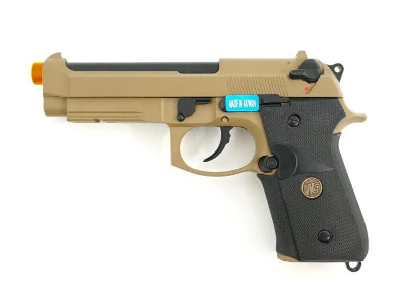 WE-Tech M009 M9A1 Airsoft GBB Pistol With Rubber Grip Navy Seal