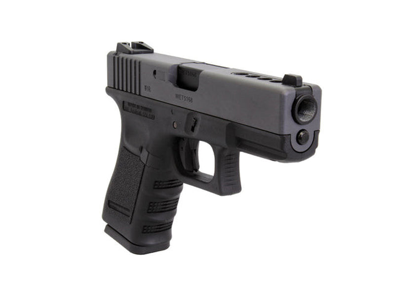 WE-Tech G004A Full Metal Side Model 18C Fully/Semi Auto GBB Pistol Silver 2 tone Gen 3