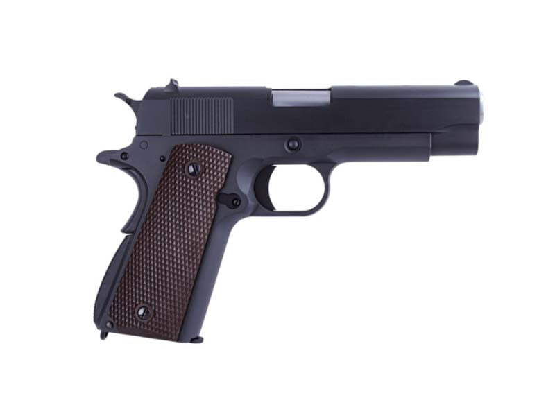 WE-Tech Full Metal 1943 US Government Airsoft GBB Pistol Brown Grip Short Ver.