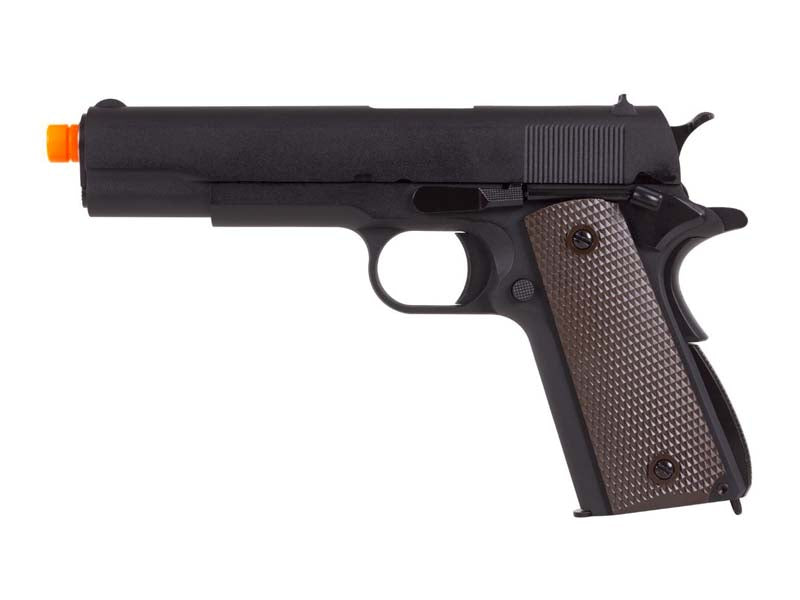 WE-Tech E001A Full Metal 1911A1 US Government Airsoft GBB Pistol Brown Grip