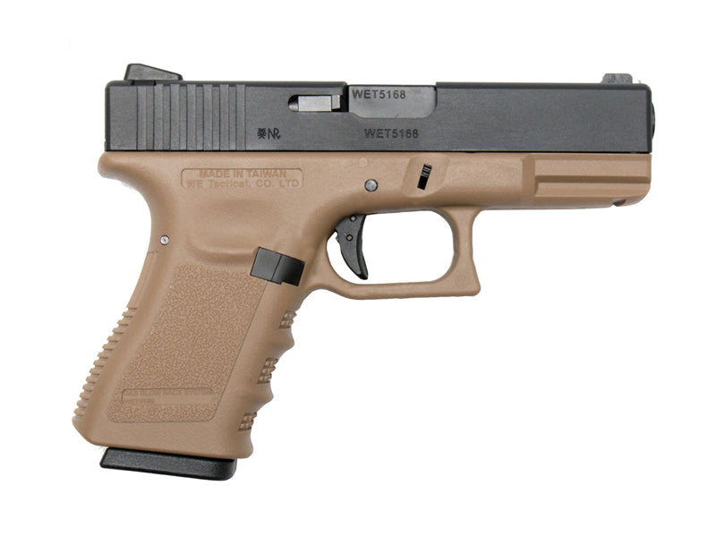 WE-Tech G004A Full Metal Side Model 18C Fully/Semi Auto GBB Pistol 2 tone Gen 3 Tan