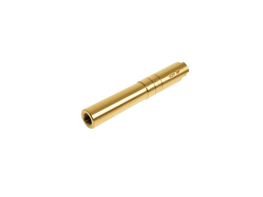 COWCOW Technology Steel Threaded Outer Barrel For Tokyo Marui Hi-Capa 4.3 GBB Series Gold .45 marking