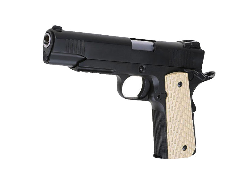 WE-Tech Full Metal 1911 Kimber Airsoft GBB Pistol With White Grip With Railed