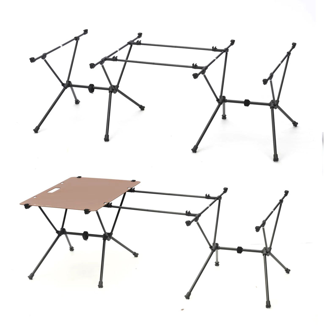 Farmer Camp Outdoor Camping Modular Metal Desktop Folding Table Connection Table Tactical Table