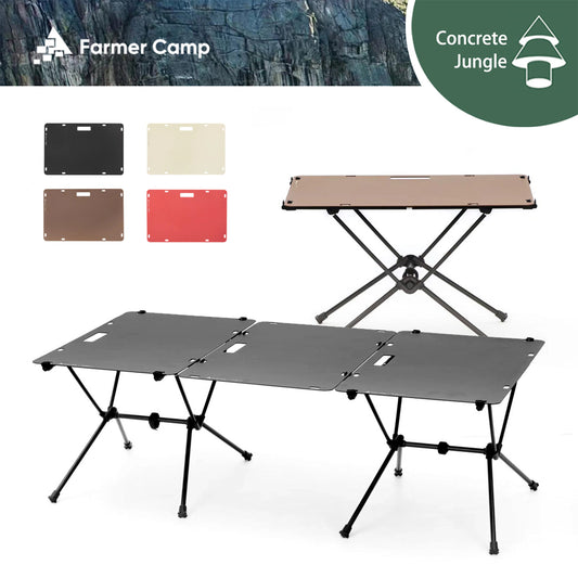 Farmer Camp Outdoor Camping Modular Metal Desktop Folding Table Connection Table Tactical Table